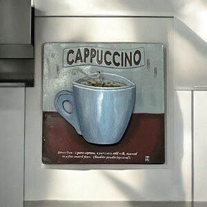 Cappuccino Metal Wall Sign